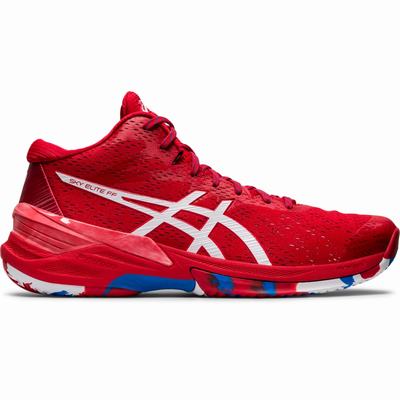 Asics Sky Elite FF Mt Retro Tokyo - Miesten Lentopallokengät - Punainen/Valkoinen